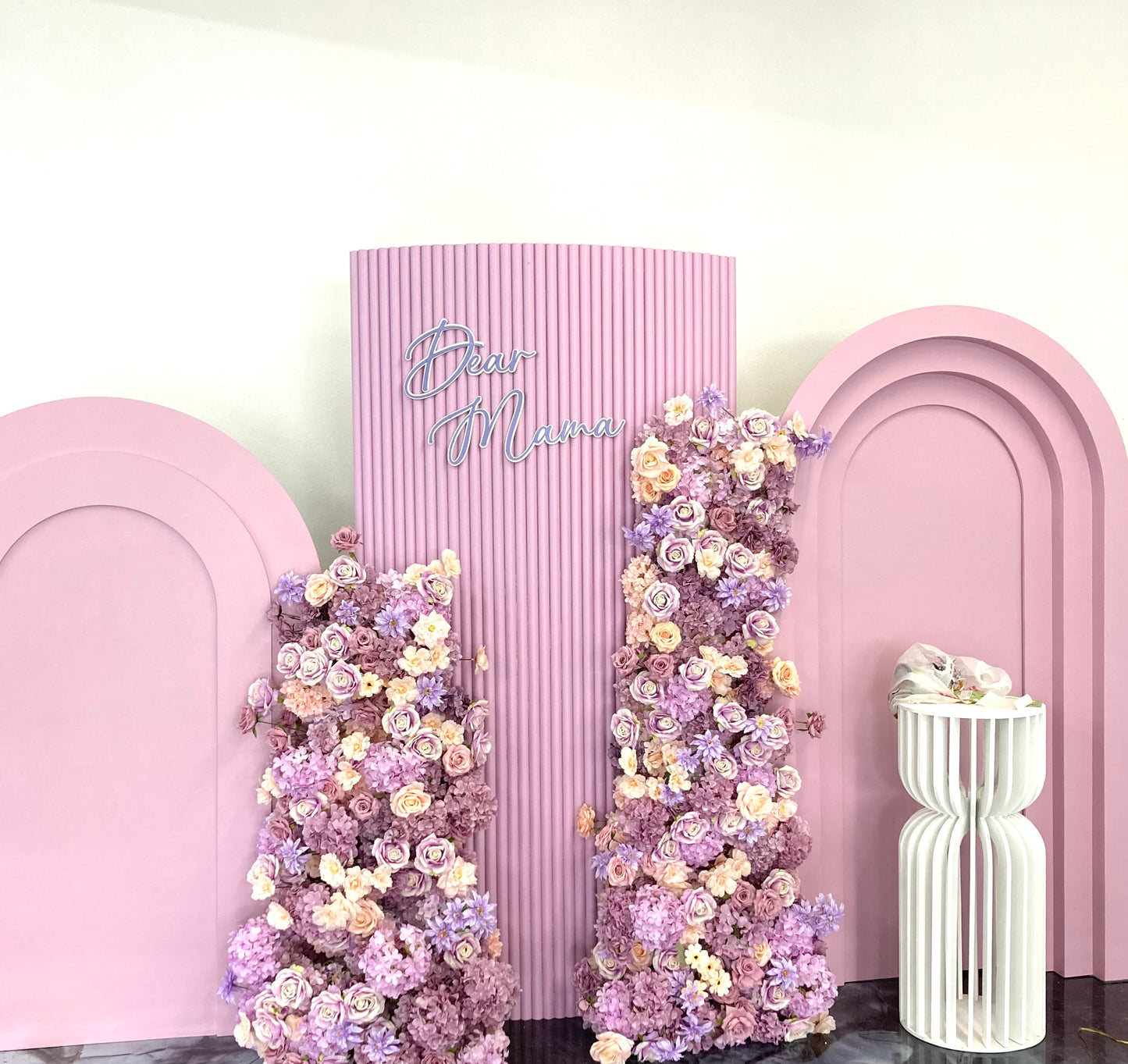 Flower Arch Set Artificial Floral Pillars for Party Decor