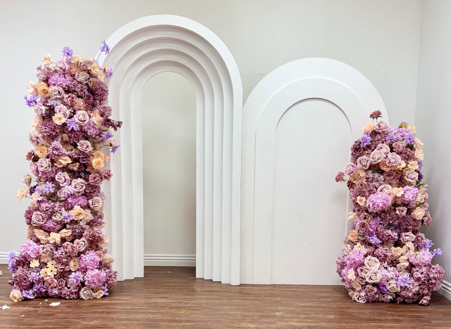Flower Arch Set Artificial Floral Pillars for Party Decor