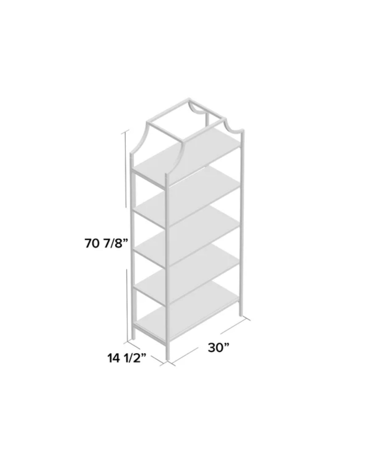 Crystal Pagoda Style Shelf
