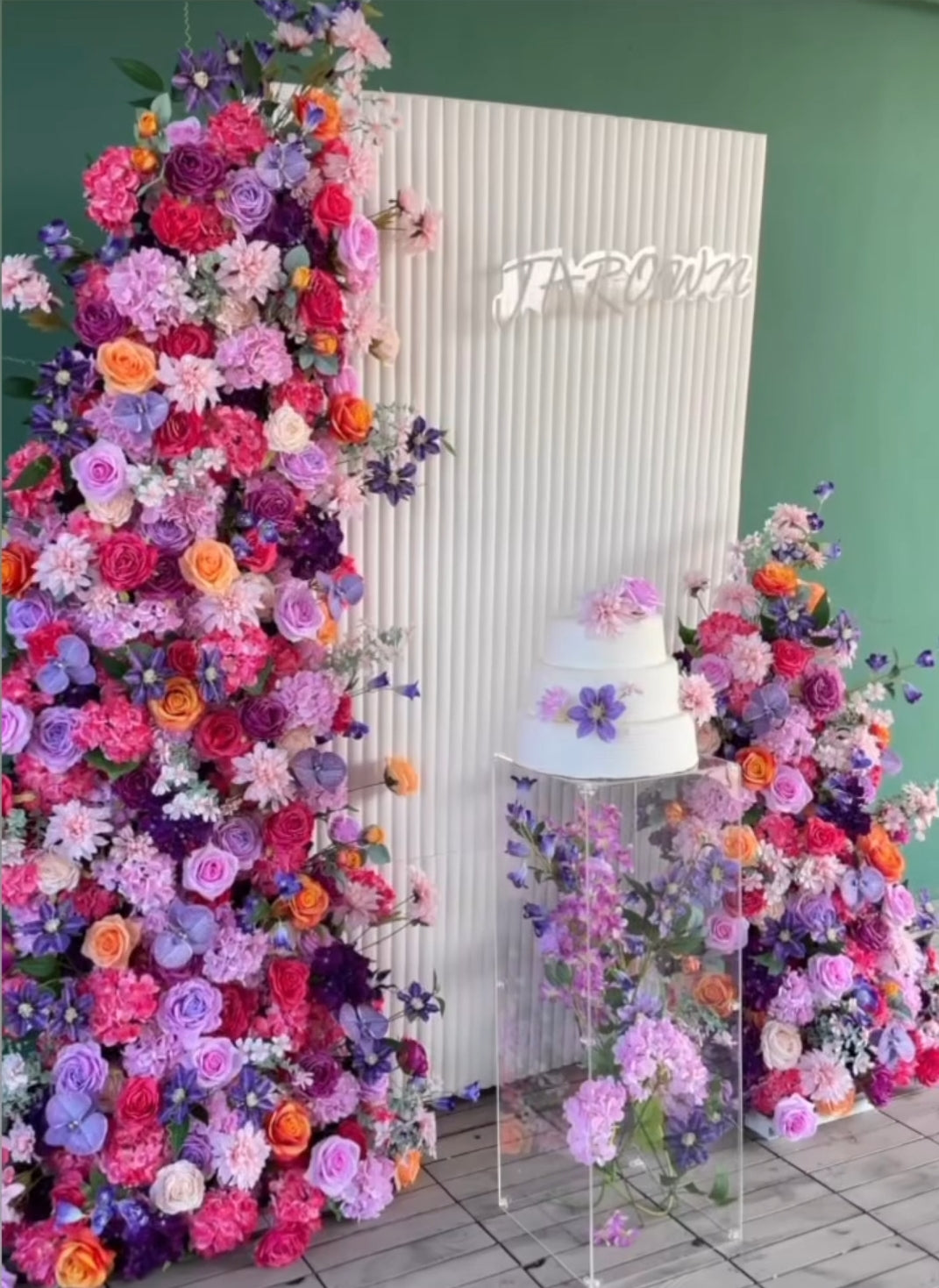 Flower Arch Set Artificial Floral Pillars for Party Decor