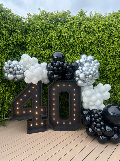 Marquee Numbers 0-9 (White & Black Color)