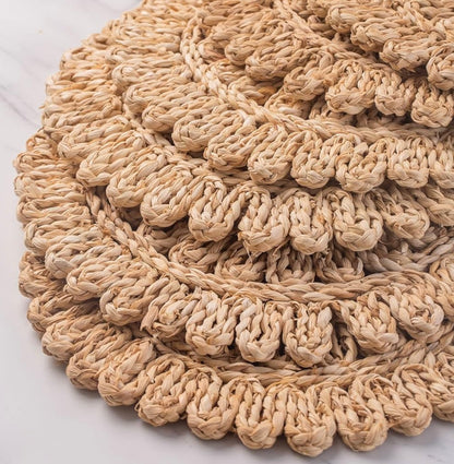 Woven Boho Rattan Charger Placemats ( Kid and Adult size)