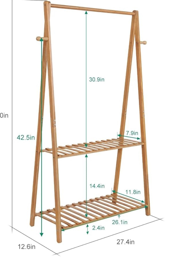 Kids Rattan Clothing Rack