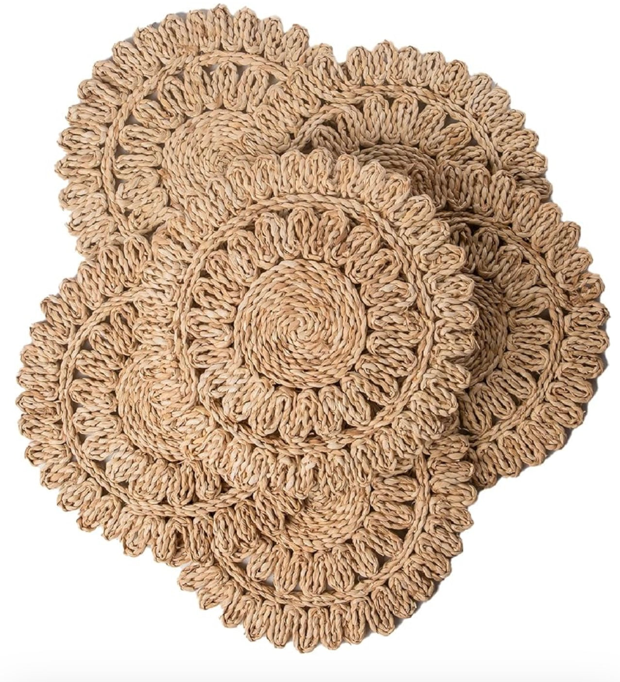 Woven Boho Rattan Charger Placemats ( Kid and Adult size)