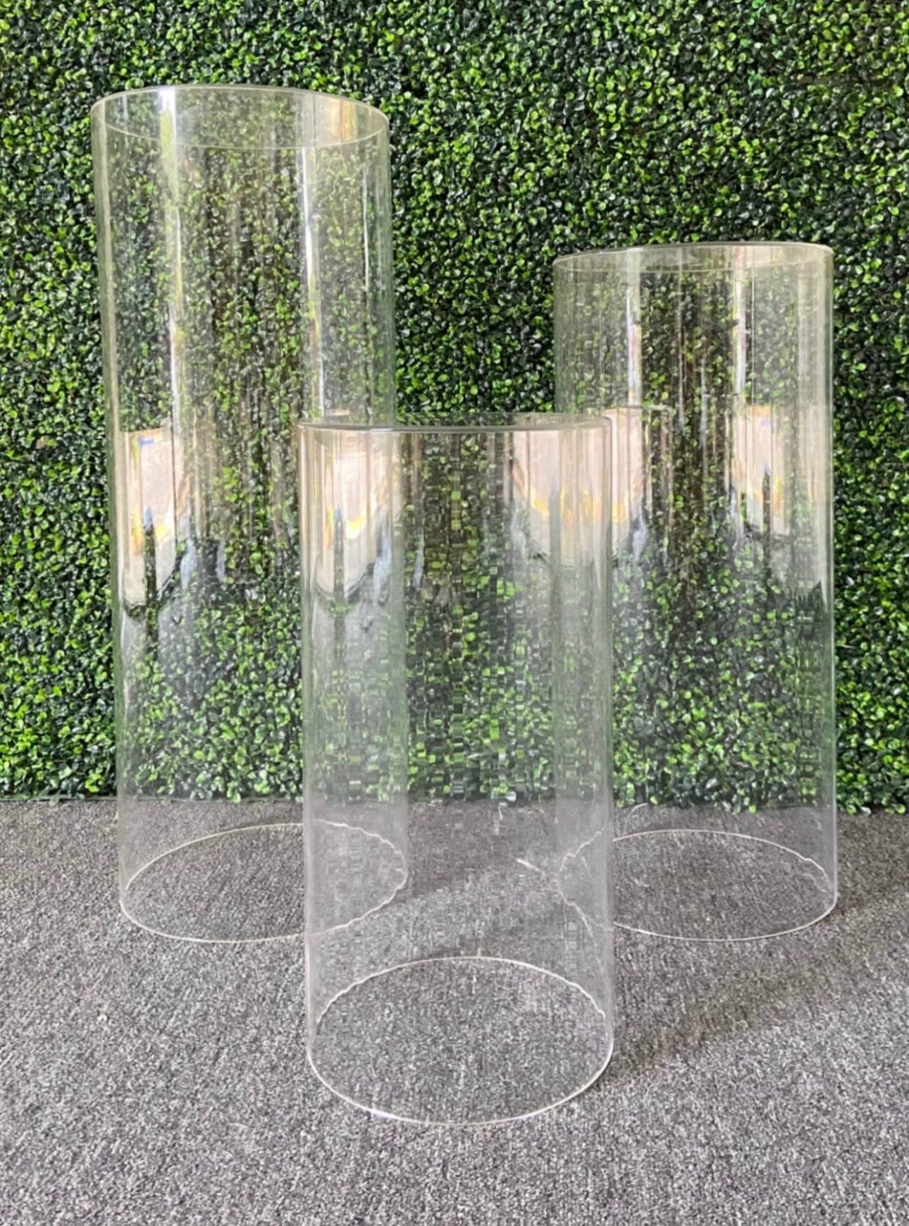 Acrylic Cylinder Pedestal Stand