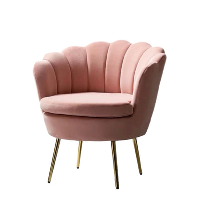 Flora Pink Velvet Barrel Adult Chair