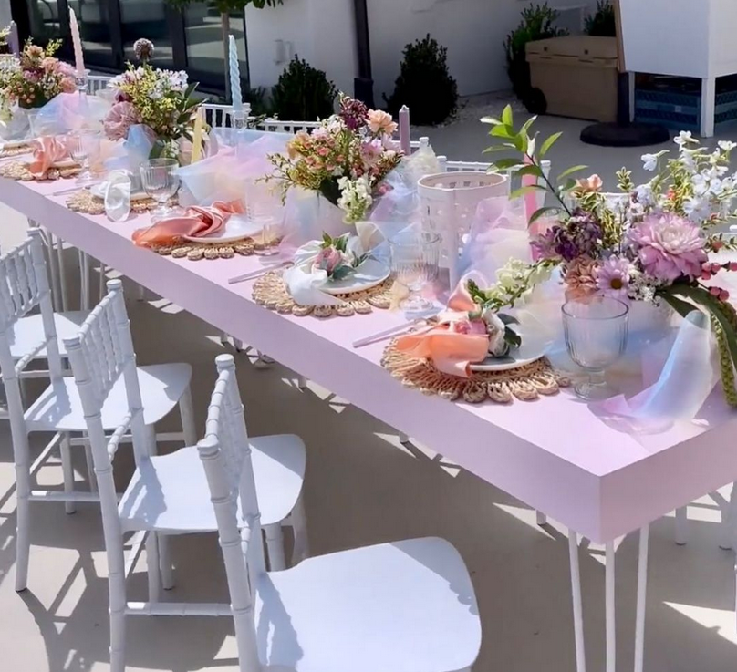 Kids Modern Table With Metal Legs