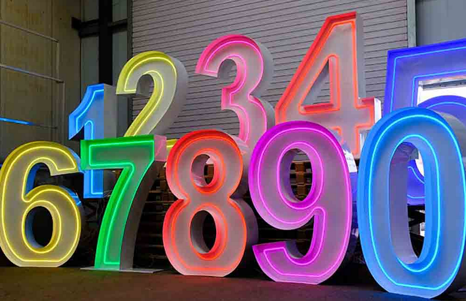 Marquee LED Neon Numbers 0-9