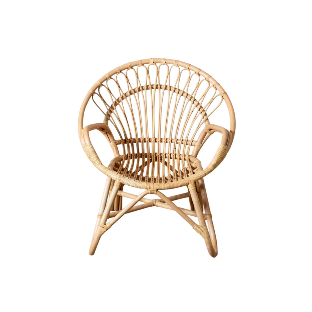 Kids Natural Round Rattan Loop Chair