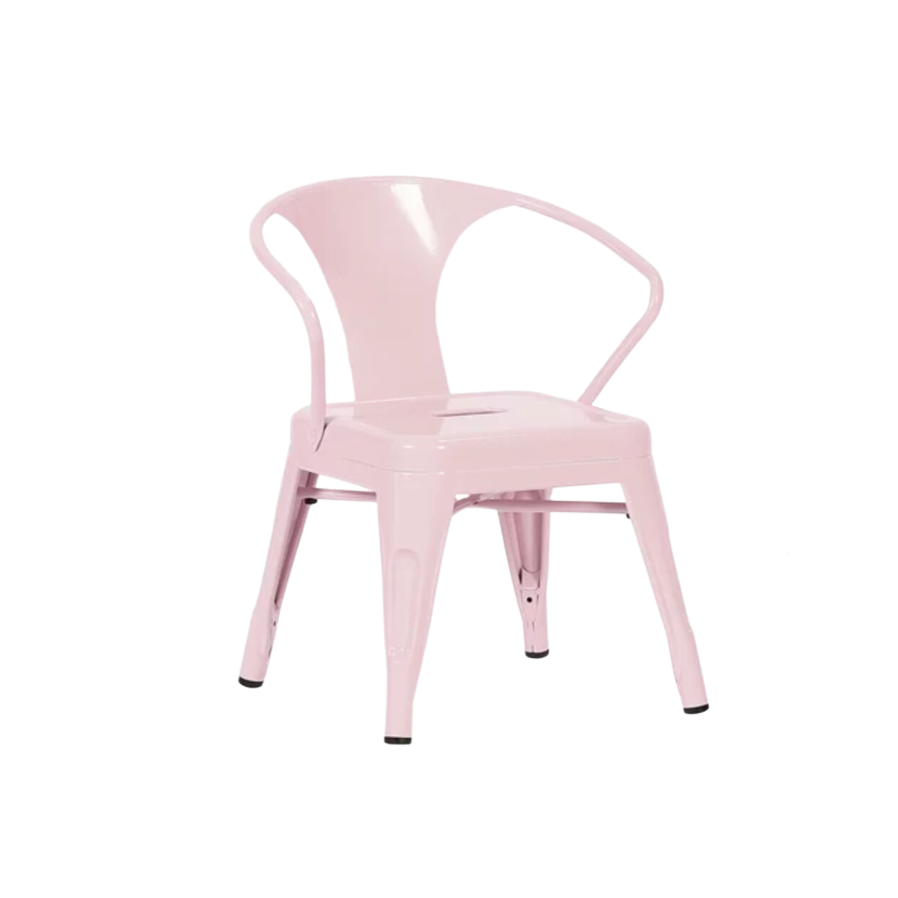 Plush Pink Kids Metal Chair