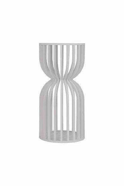 Hour Glass Slatted Plinth Pedestal