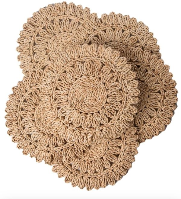 Woven Boho Rattan Charger Placemats