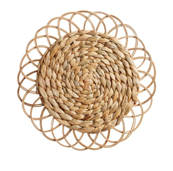 Round Brown Rattan Placemat
